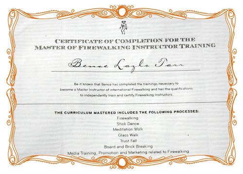 FIT MASTERS Certificate